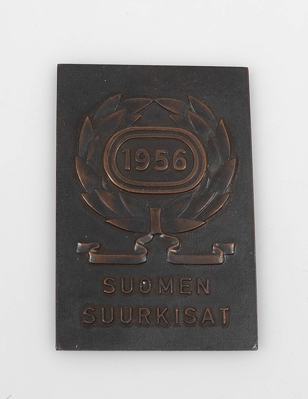 Suomen Suurkisat 1956 laatta  - Koriste-esineet - 10105268467 - 0