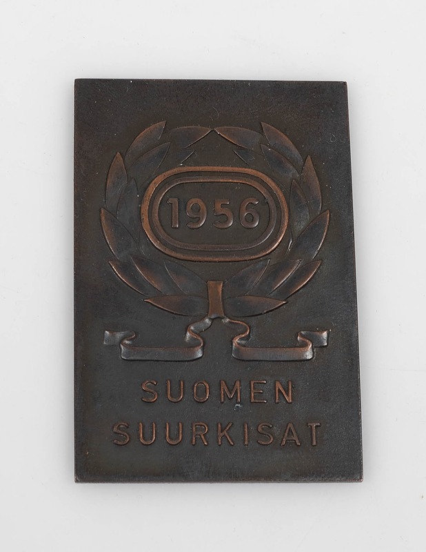 Suomen Suurkisat 1956 laatta  - Koriste-esineet - 10105268471 - 0