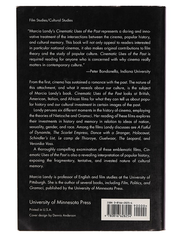 Cinematic uses of the past - Marcia Landy - Tietokirjat ja oppaat - 10105268627 - 1