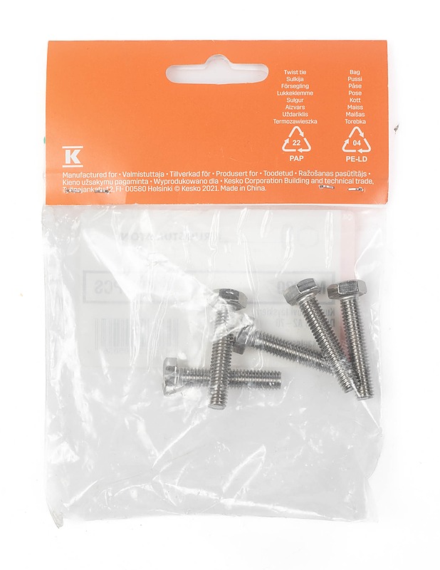 PROF kuusioruuvi M6x30 mm, 5 kpl - Muut urheiluvälineet ja vapaa-aika - 10105268929 - 1