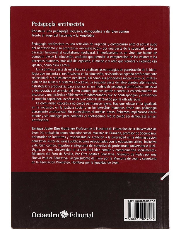 Pedagogía antifascista - Enrique Javier Díez Gutiérrez - Tietokirjat ja oppaat - 10105269044 - 1