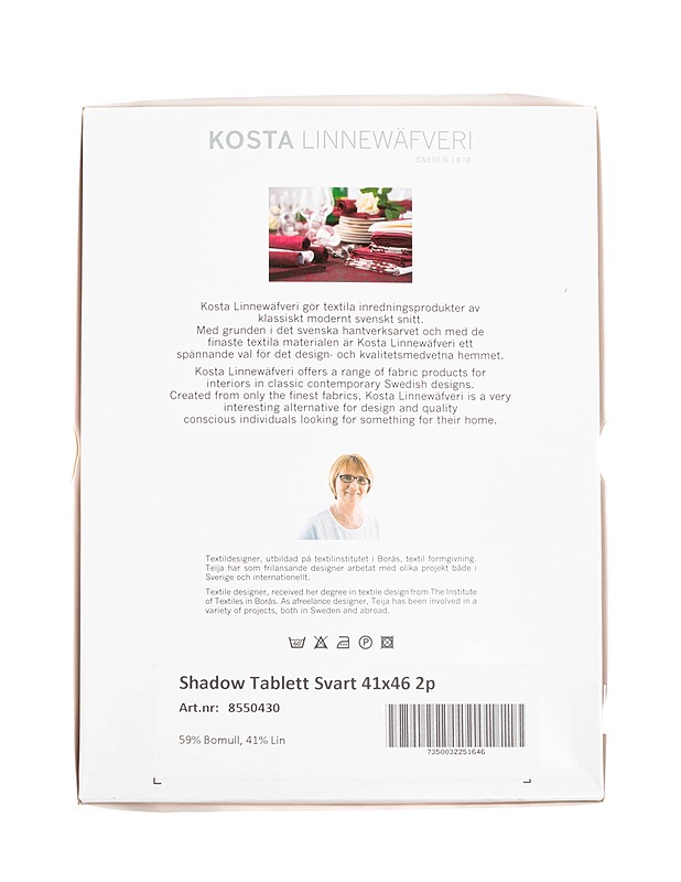 KOSTA LINNEWÄFVERI Shadow tabletti, 41x46 cm - Pöytäliinat - 10105270003 - 1