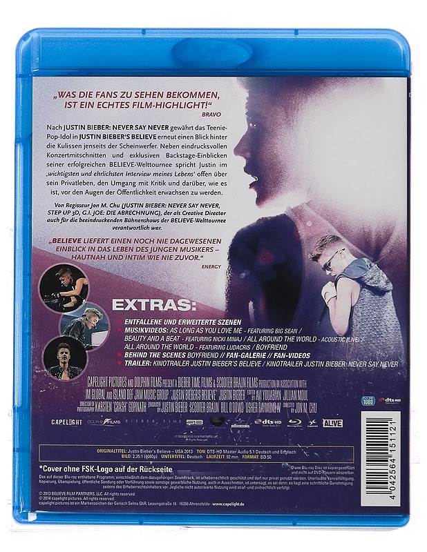 Justin Bieber's Believe - Blu-Ray (saksaksi) - Blu-ray-levyt - 10105271033 - 1
