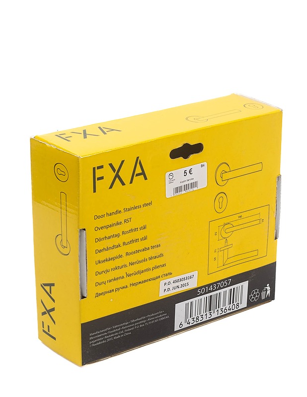 FXA sisäovenpainike, 140x65 mm - Rakennustarvikkeet - 10105271065 - 2
