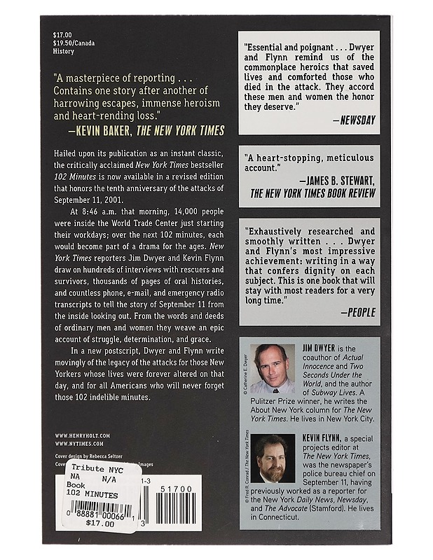 102 Minutes - Jim Dwyer - Romaanit ja novellit - 10105271337 - 1