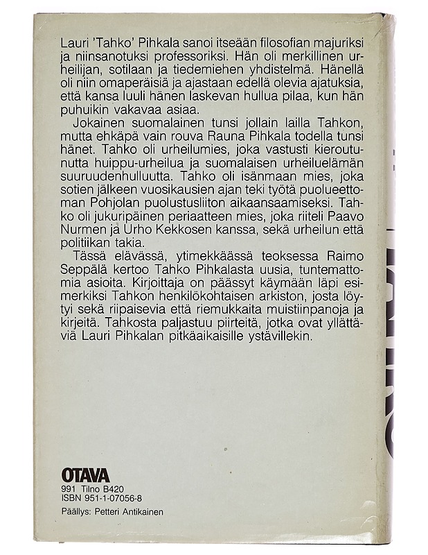 Tahko - Raimo Seppälä - Elämäkerrat ja muistelmat - 10105272201 - 1