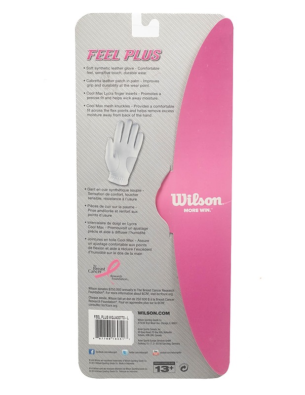 WILSON Feel Plus naisten golfhanska, L - Golf - 10105272454 - 1