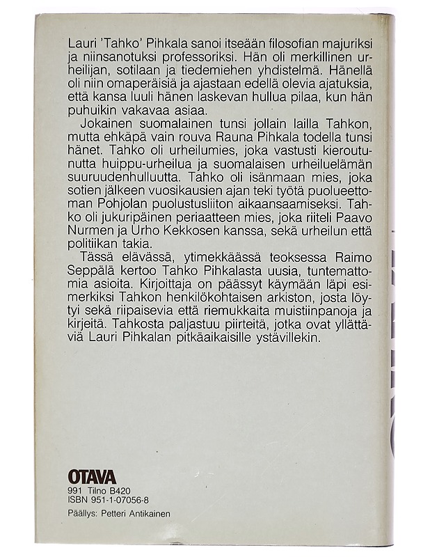 Tahko - Raimo Seppälä - Elämäkerrat ja muistelmat - 10105273112 - 1