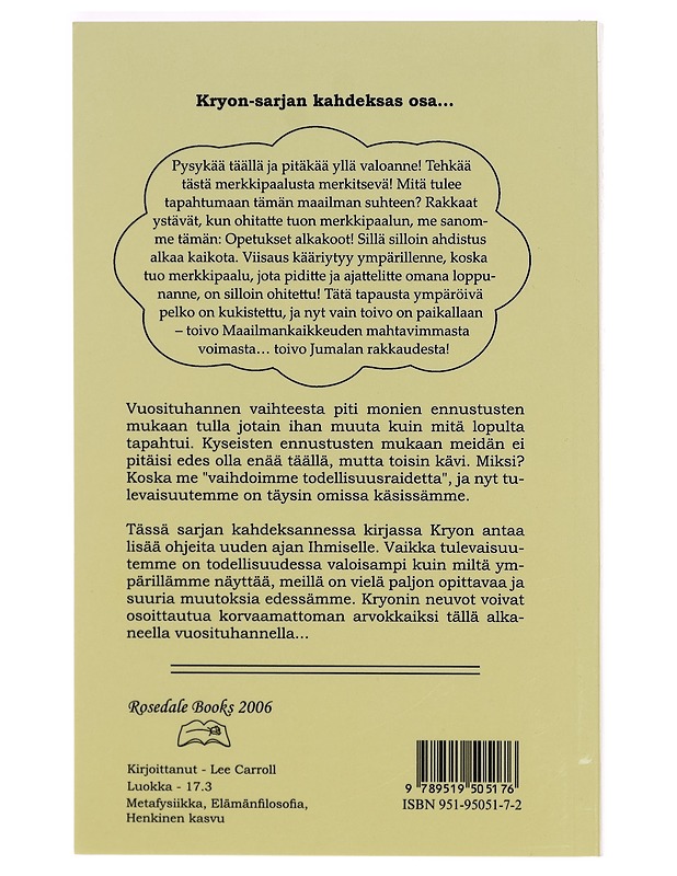 Kryon : merkkipaalun ohitus : (uuden vuosituhannen energian ymmärtäminen) - Lee Carroll - Fantasia- ja scifi - 10105273317 - 1