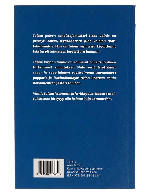 Siivet musteessa : runoja vuosien varrelta - Ilkka Vainio - Runot ja näytelmät - 10105273350 - 1