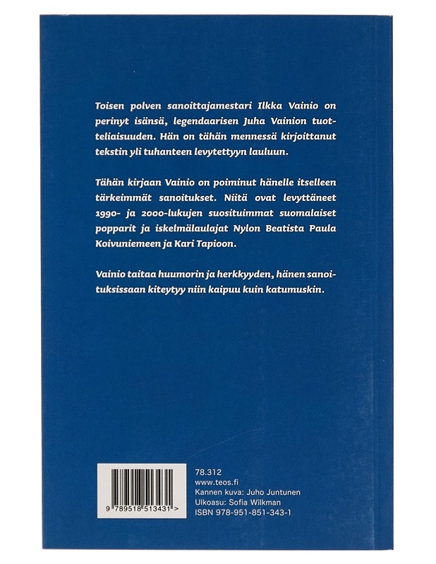 Siivet musteessa : runoja vuosien varrelta - Ilkka Vainio - Runot ja näytelmät - 10105273636 - 1