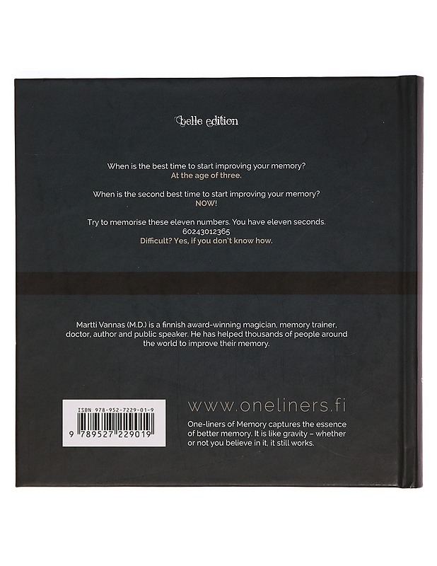 One-liners of Memory - Martti Vannas M.D. - Tietokirjat ja oppaat - 10105273695 - 1