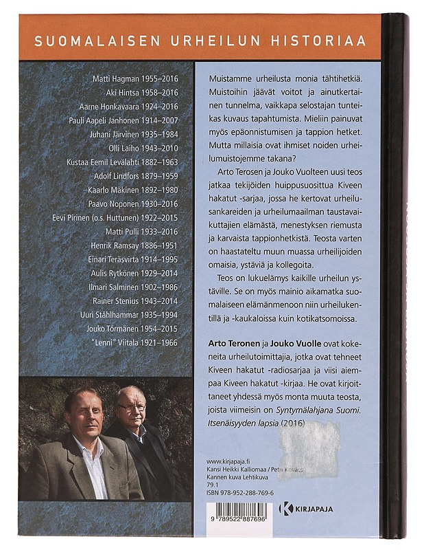 Urheilun nousuja ja laskuja : kiveen hakatut - Arto Teronen - Historiakirjat - 10105274173 - 1