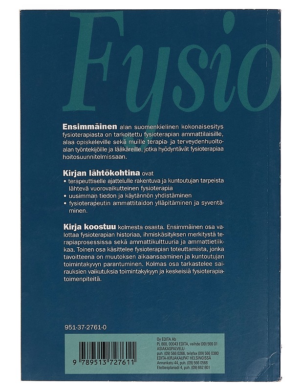 Fysioterapia - Ulla Talvitie - Tietokirjat ja oppaat - 10105274212 - 1