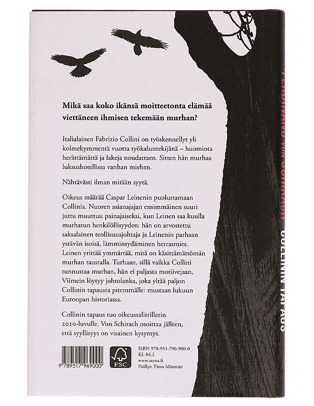 Collinin tapaus : romaani - Ferdinand von Schirach - Romaanit ja novellit - 10105274599 - 1