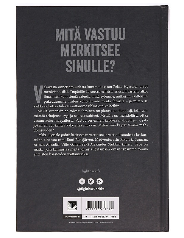 Vastuun FightBack - Pekka Hyysalo - Elämäkerrat ja muistelmat - 10105276087 - 1