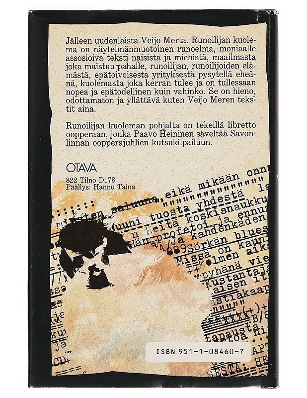 Runoilijan kuolema - Runot ja näytelmät - 10105276100 - 1