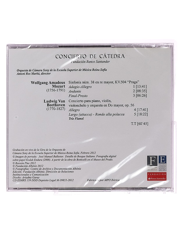 Concierto de cátedra Fundación Banco Santander - CD - CD-levyt - 10105276861 - 1