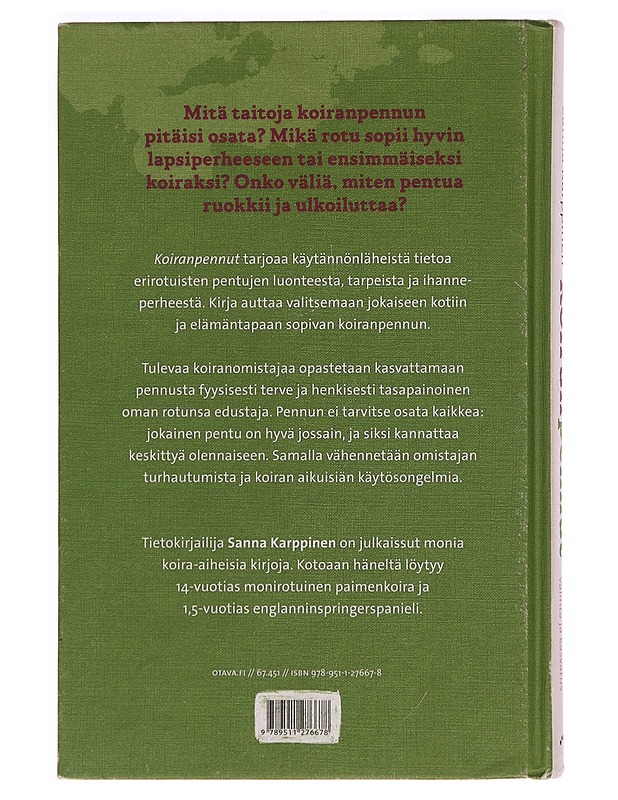 Koiranpennut : sopivan rodun valinta ja kasvatus - Sanna Karppinen - Tietokirjat ja oppaat - 10105277301 - 1