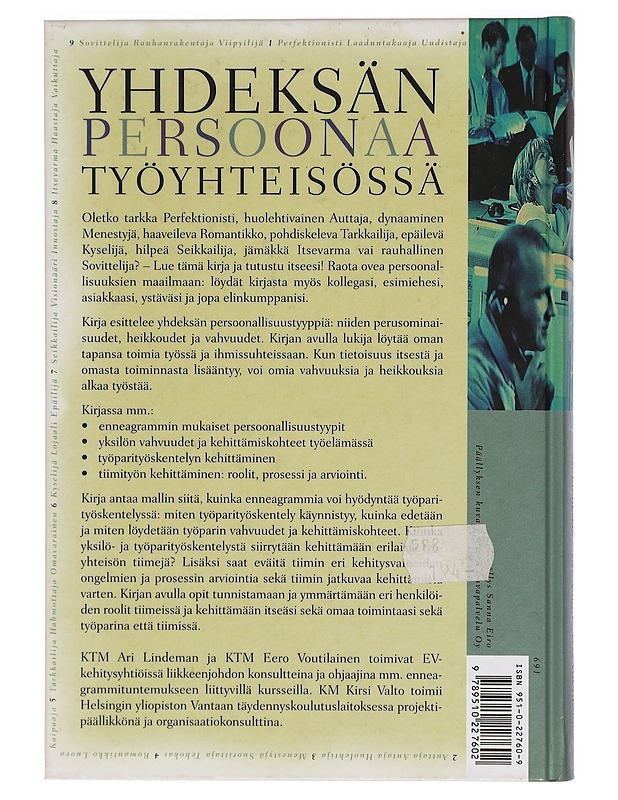 Yhdeksän persoonaa työyhteisössä - Ari Lindeman - Tietokirjat ja oppaat - 10105277584 - 1