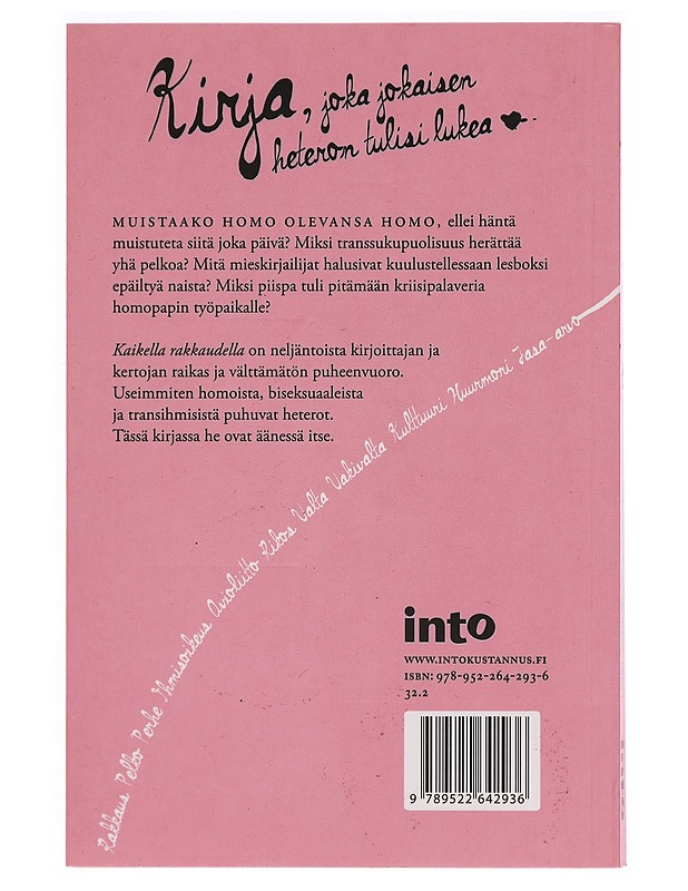 Kaikella rakkaudella : sanoja seksuaalisuudesta ja sukupuolesta - Johanna Korhonen - Tietokirjat - 10105277705 - 1
