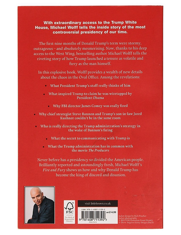 Fire and fury : inside the Trump White House - Michael Wolff - Elämäkerrat ja muistelmat - 10105277757 - 1