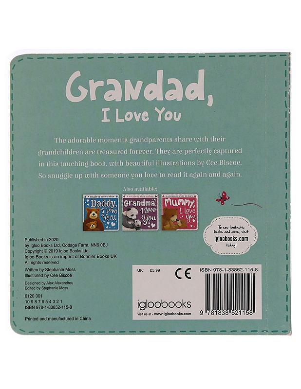 Grandad, I love you - Stephanie Moss - Lastenkirjat - 10105279746 - 1