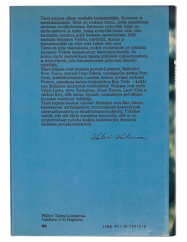 Sinisalo, Veikko (1926-2003) : näyttelijä, lausuntataiteilija, professori - Kalevi Kalemaa - Elämäkerrat ja muistelmat - 10105280046 - 1