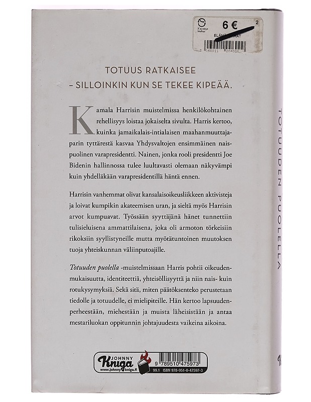 Totuuden puolella - Kamala Harris - Elämäkerrat ja muistelmat - 10105280481 - 1