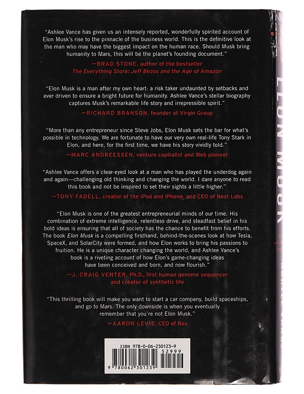 Elon Musk : Tesla, SpaceX, and the quest for a fantastic future - Ashlee Vance - Elämäkerrat ja muistelmat - 10105280569 - 1