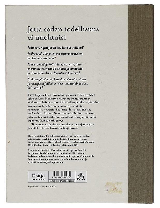 Sodan särkemä arki - Ville Kivimäki - Tietokirjat - 10105281035 - 1