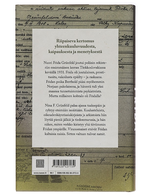 Frida / tuntemattoman isoäitini sota - Nina F. Grünfeld - Tietokirjat - 10105281129 - 1