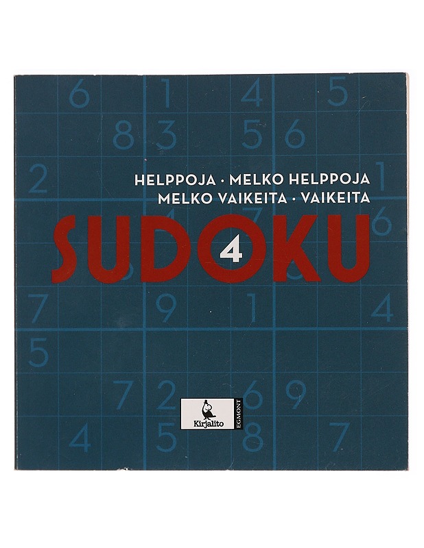 Sudoku 4 helppoja - melko helppoja - melko vaikeita - vaikeita - Harrastekirjat - 10105281943 - 0