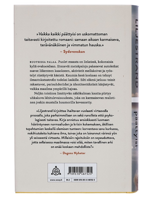 Vaikka kaikki päättyisi - Liljestrand, Jens - Romaanit ja novellit - 10105281999 - 1