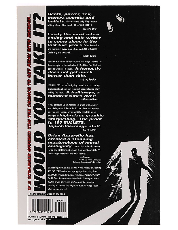 100 bullets. Vol. 1 : First shot, last call - Brian Azzarello - Sarjakuvat - 10105282635 - 1