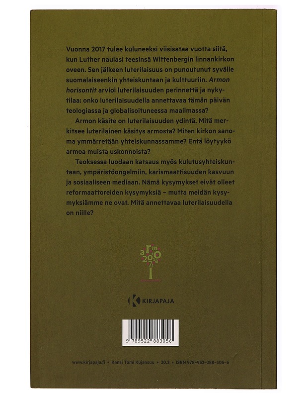 Armon horisontit : huomisen luterilaisuus - Anna-Kaisa Inkala - Tietokirjat ja oppaat - 10105283592 - 1