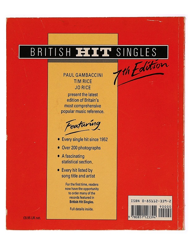 British hit singles : Paul Gambaccini - Musiikki- ja elokuvakirjat - 10105283664 - 1