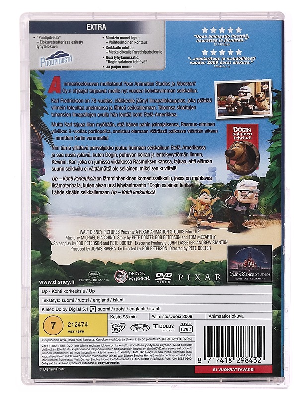 Up: Kohti Korkeuksia - DVD - DVD-elokuvat - 10105283692 - 1