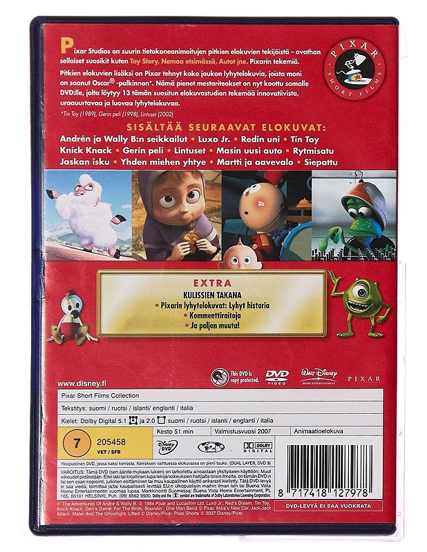 Pixar Short Films Collection 1 - DVD - DVD-elokuvat - 10105283725 - 1