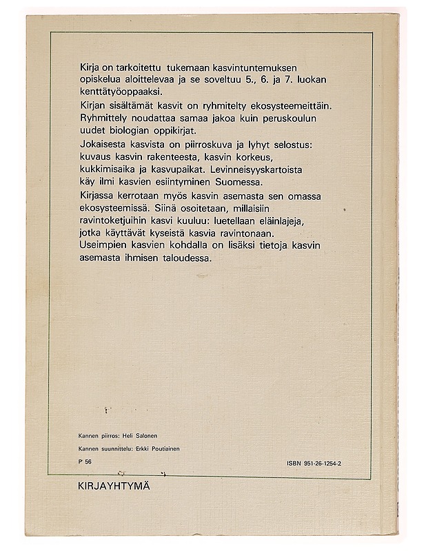 Ekologinen kenttäkasvio - Ilta Kankaanrinta - Tietokirjat ja oppaat - 10105283962 - 1