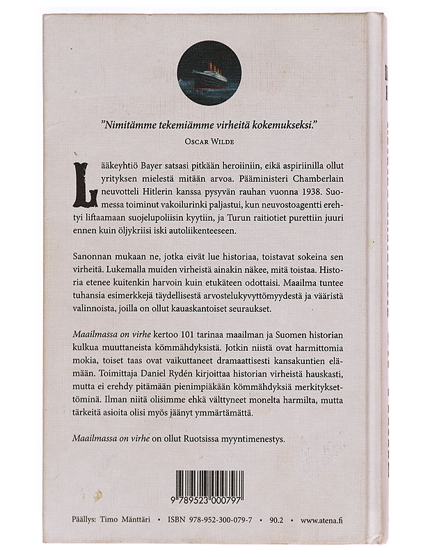 Maailmassa on virhe : 101 historiallista kömmähdystä - Rydén, Daniel - Historiakirjat - 10105284742 - 1
