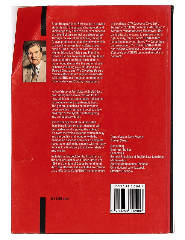 A-level General Principles of English Law Textbook - P.A.Read - Tietokirjat ja oppaat - 10105284808 - 1