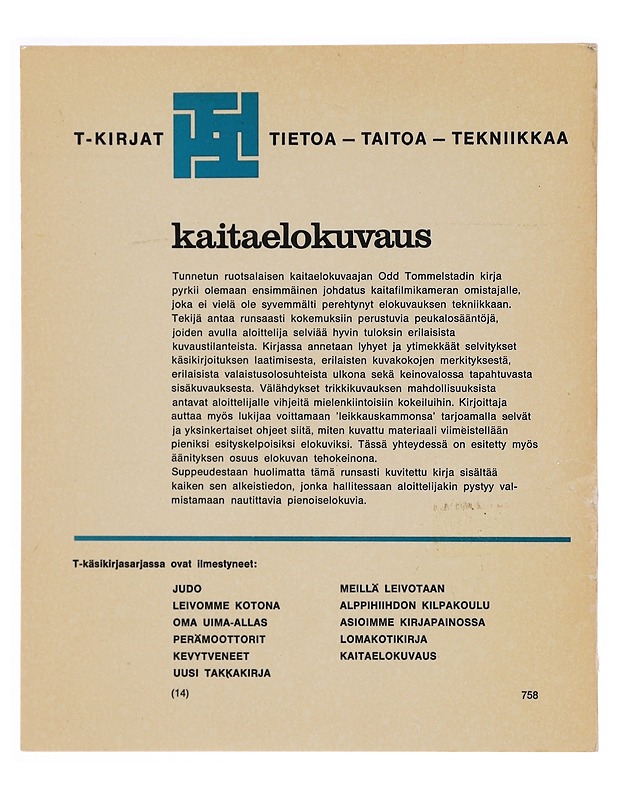 Kaitaelokuvaus - Odd Tommelstad - Tietokirjat ja oppaat - 10105284918 - 1