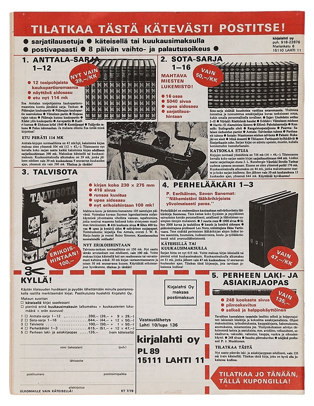 Kansa taisteli -miehet kertovat N:o 7, 1979 - Lehdet - 10105284995 - 1
