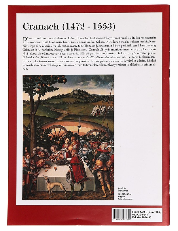 Taiteen mestarit. Osa 41, Cranach - Peter McGee - Lehdet - 10105285618 - 1