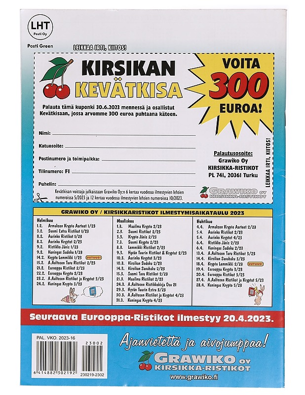 Eurooppa-ristikot 2/2023 - Lehdet - 10105285729 - 1