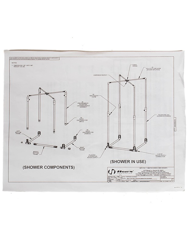 HAWS CORPORATION Model 8800 kannettava dekontaminaatio suihku - Muut urheiluvälineet ja vapaa-aika - 10105285763 - 0