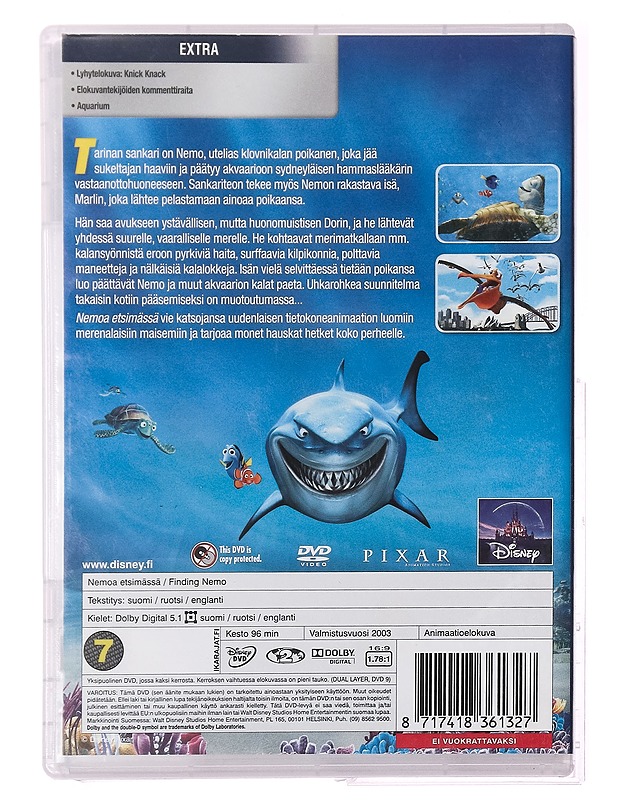 Disney Nemoa etsimässä - DVD - DVD-elokuvat - 10105285799 - 1