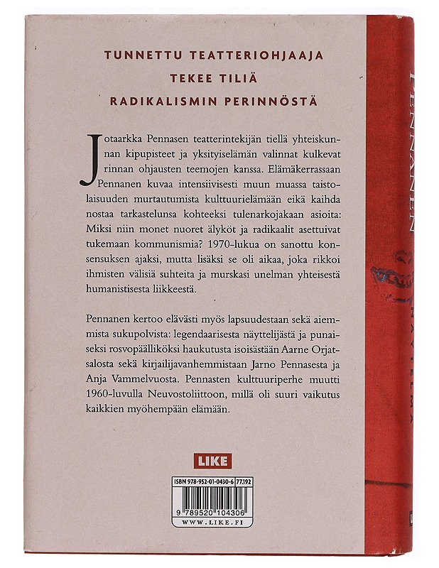 Elämää pienempi näytelmä - Jotaarkka Pennanen - Elämäkerrat ja muistelmat - 10105287396 - 1