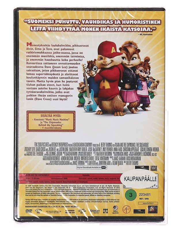 Alvin Ja Pikkuoravat 2 - DVD - DVD-elokuvat - 10105287401 - 1